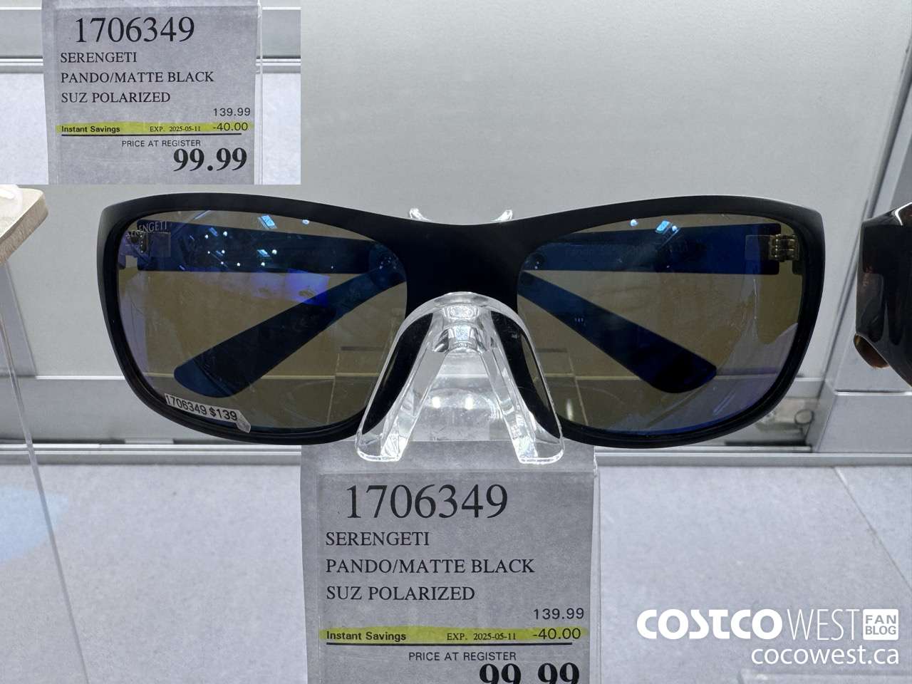 1706349 SERENGETI PANDO/MATTE BLACK SUZ POLARIZED ($40.00 INSTANT SAVINGS EXPIRES ON 2025-05-11) $99.99