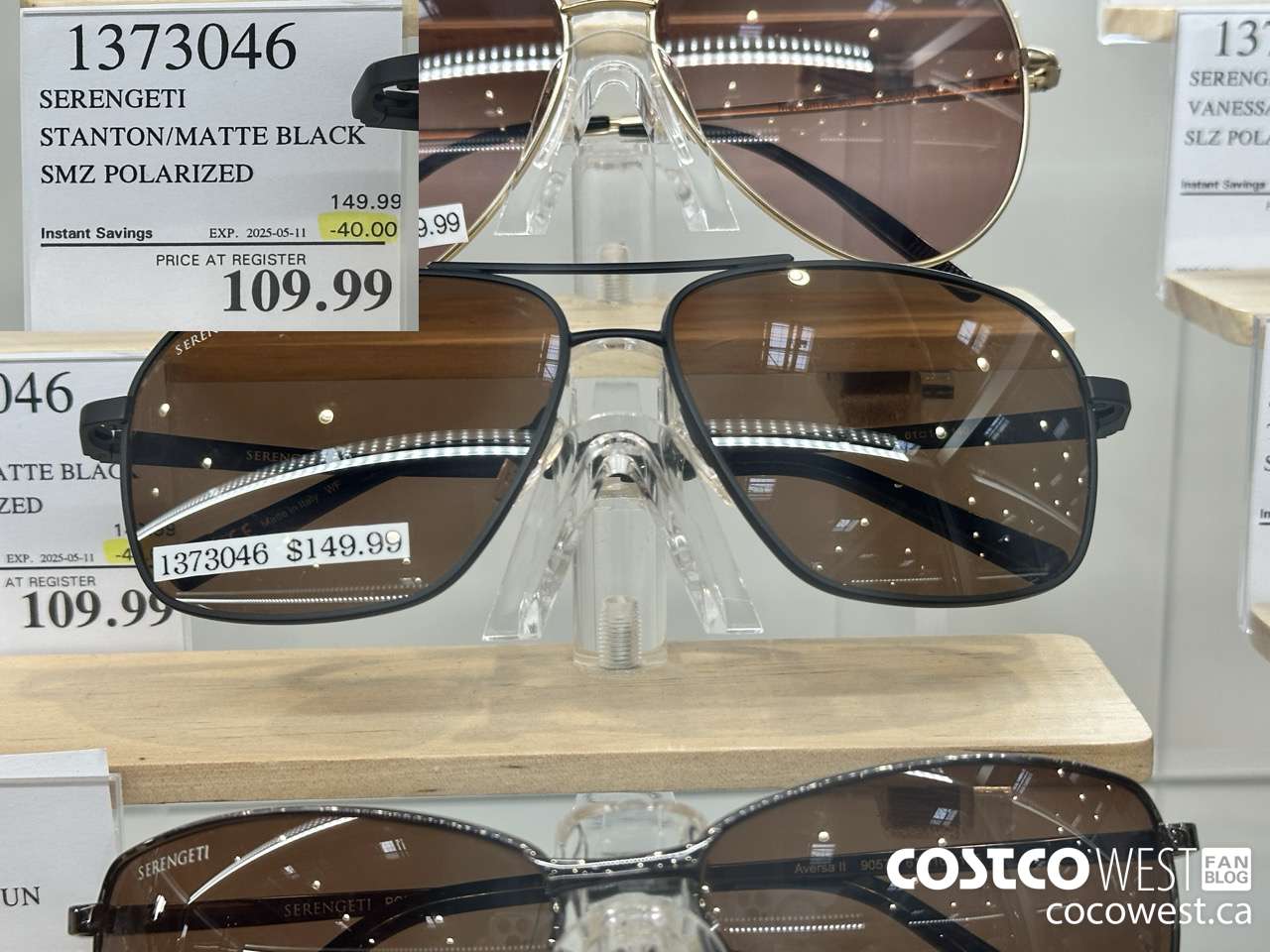 1373046 SERENGETI STANTON/MATTE BLACK SMZ ($40.00 INSTANT SAVINGS EXPIRES ON 2025-05-11) $109.99