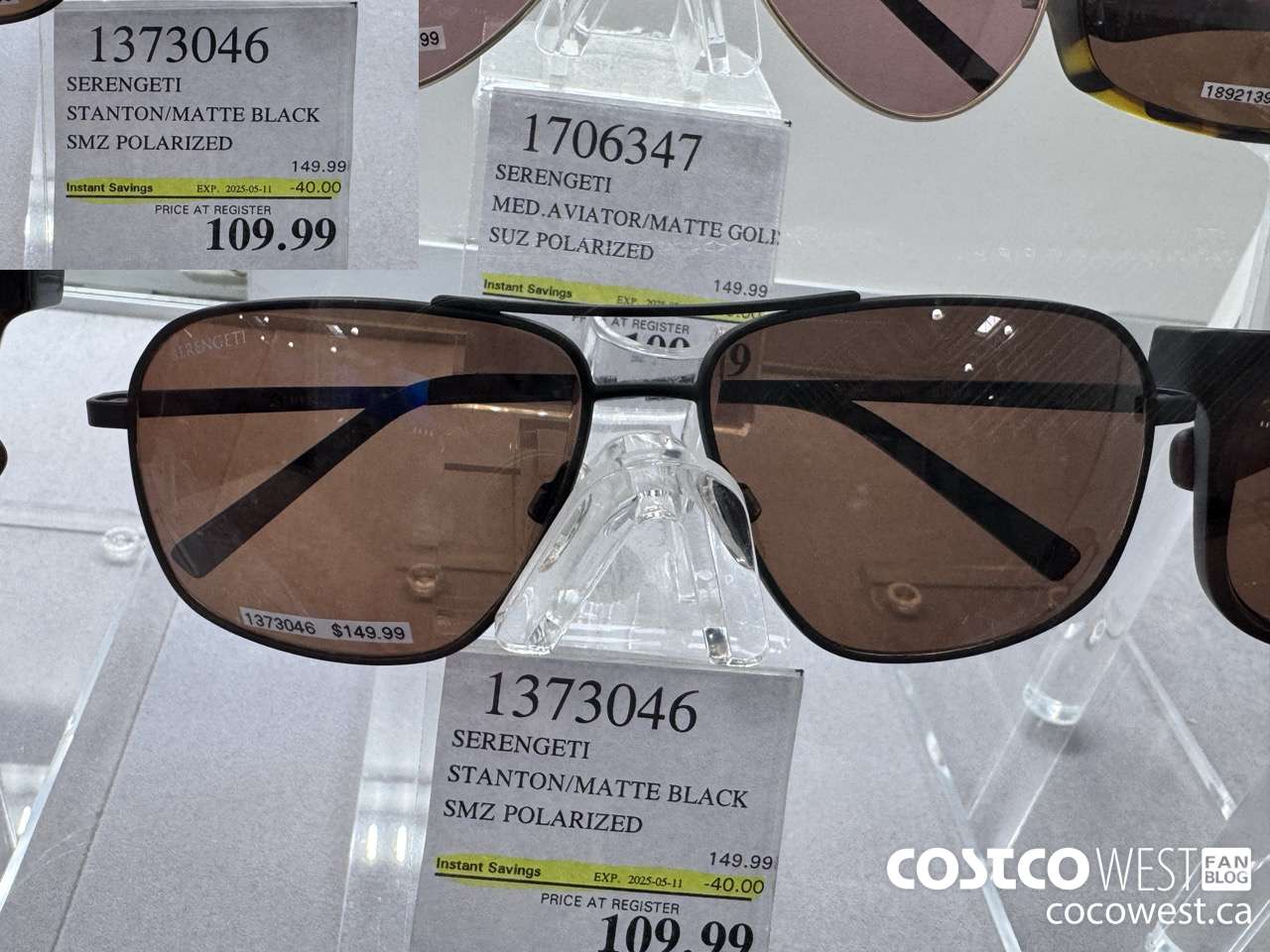 1373046 SERENGETI STANTON/MATTE BLACK SMZ ($40.00 INSTANT SAVINGS EXPIRES ON 2025-05-11) $109.99