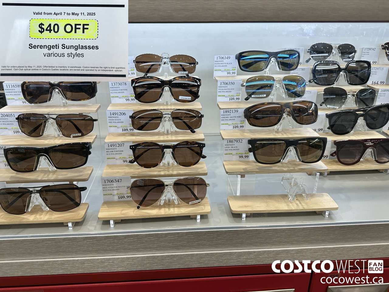 00000 SERENGETI SUNGLASSES ($40.00 INSTANT SAVINGS EXPIRES ON 2025-05-11)