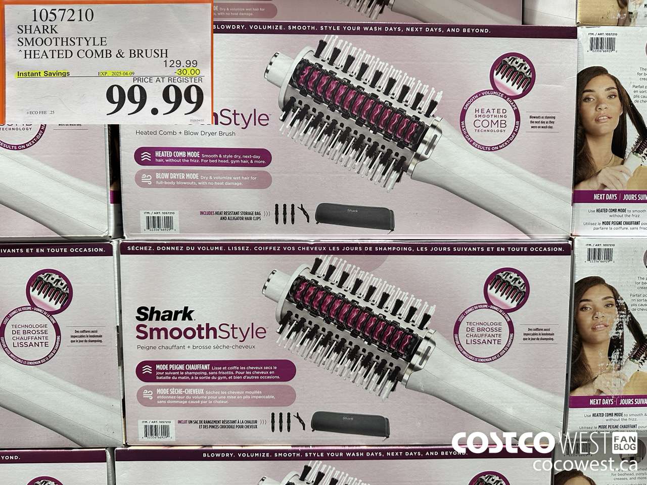 1057210 SHARK SMOOTHSTYLE HEATED COMB & BRUSH ($30.00 INSTANT SAVINGS EXPIRES ON 2025-04-09) $99.99
