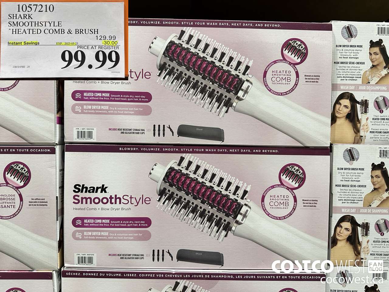 1057210 SHARK SMOOTHSTYLE HEATED COMB & BRUSH ($30.00 INSTANT SAVINGS EXPIRES ON 2025-05-25) $99.99