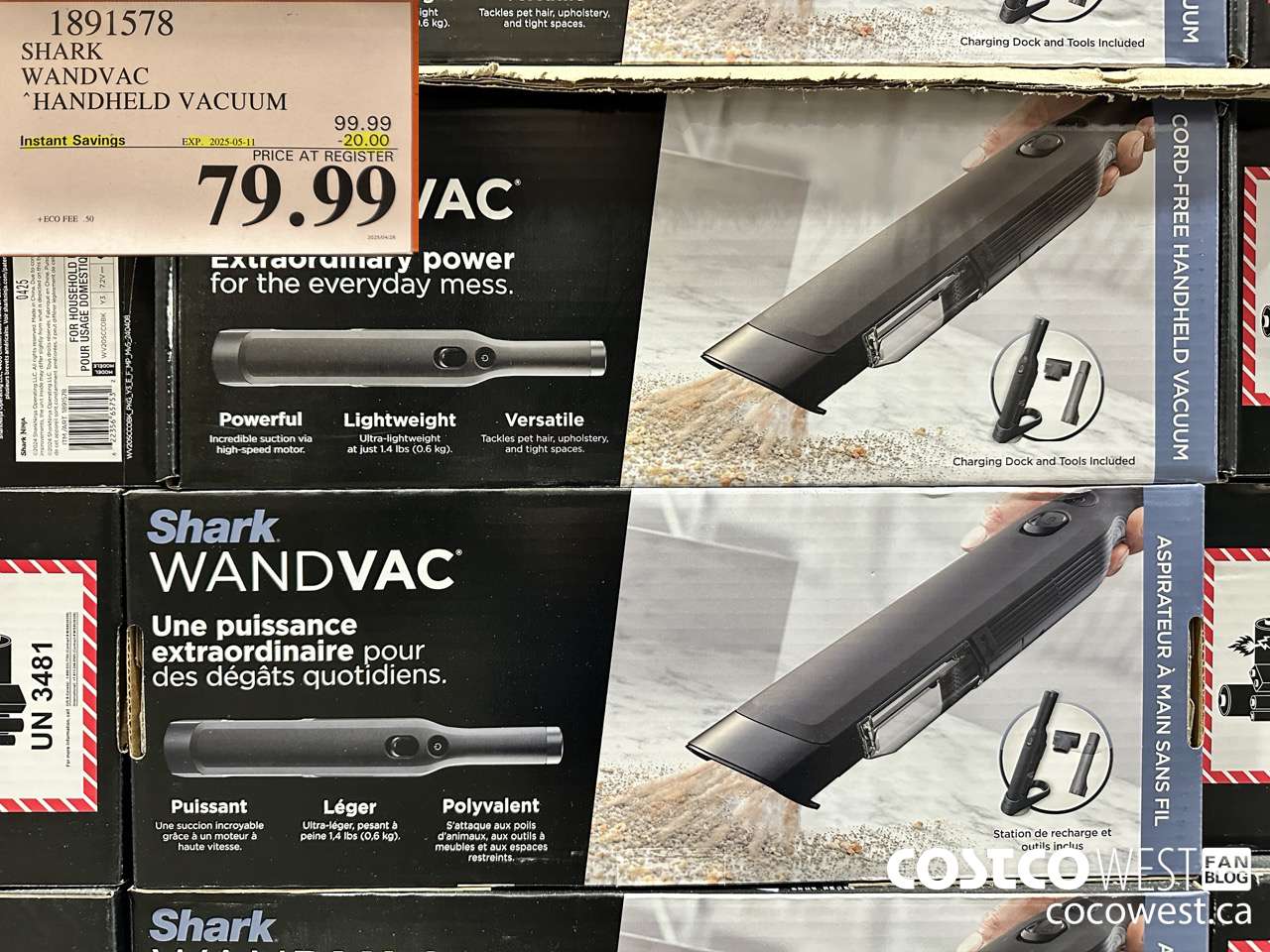 1891578 SHARK WANDVAC HANDHELD VACUUM ($20.00 INSTANT SAVINGS EXPIRES ON 2025-05-11) $79.99