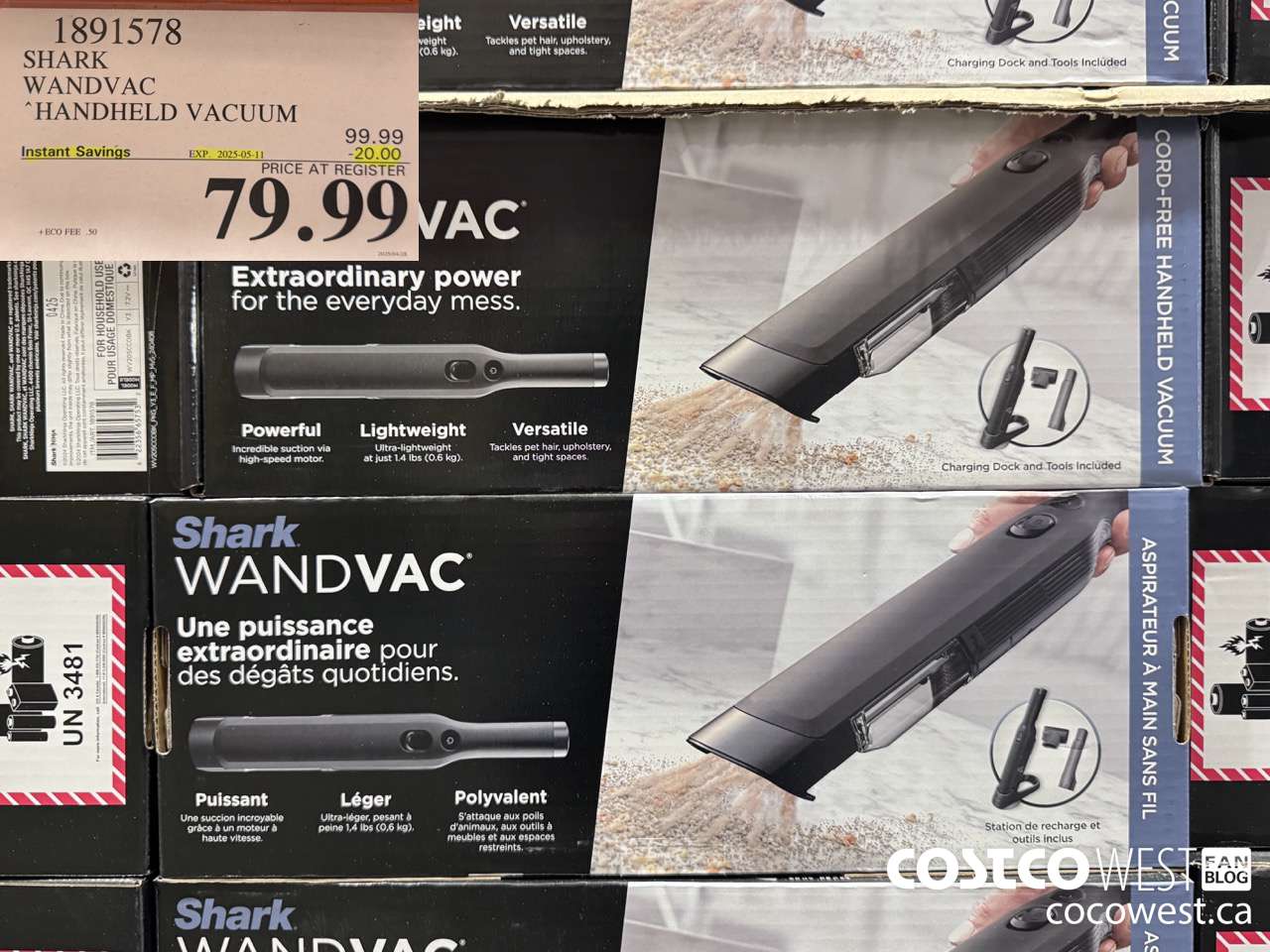 1891578 SHARK WANDVAC HANDHELD VACUUM ($20.00 INSTANT SAVINGS EXPIRES ON 2025-05-11) $79.99