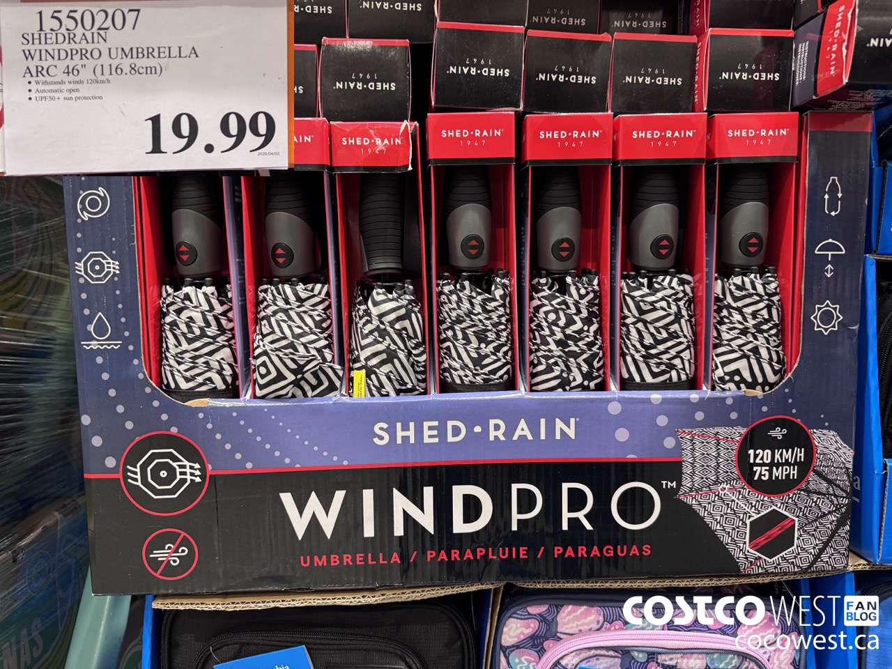 1550207 SHEDRAIN WINDPRO UMBRELLA ARC 46