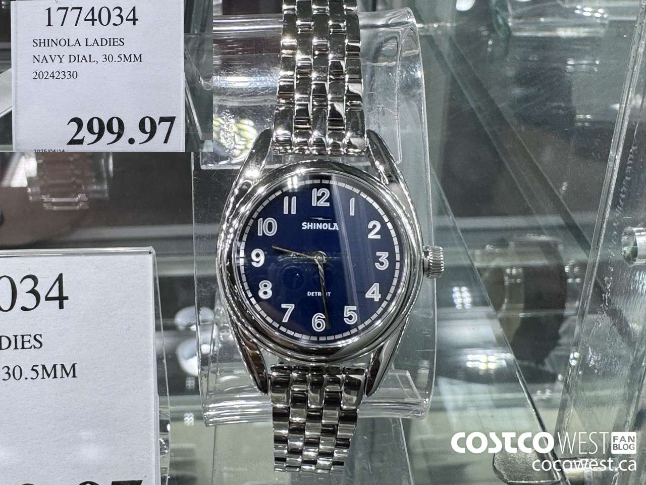 1774034 SHINOLA LADIES NAVY DIAL 30.5 MM 20242330 $299.97