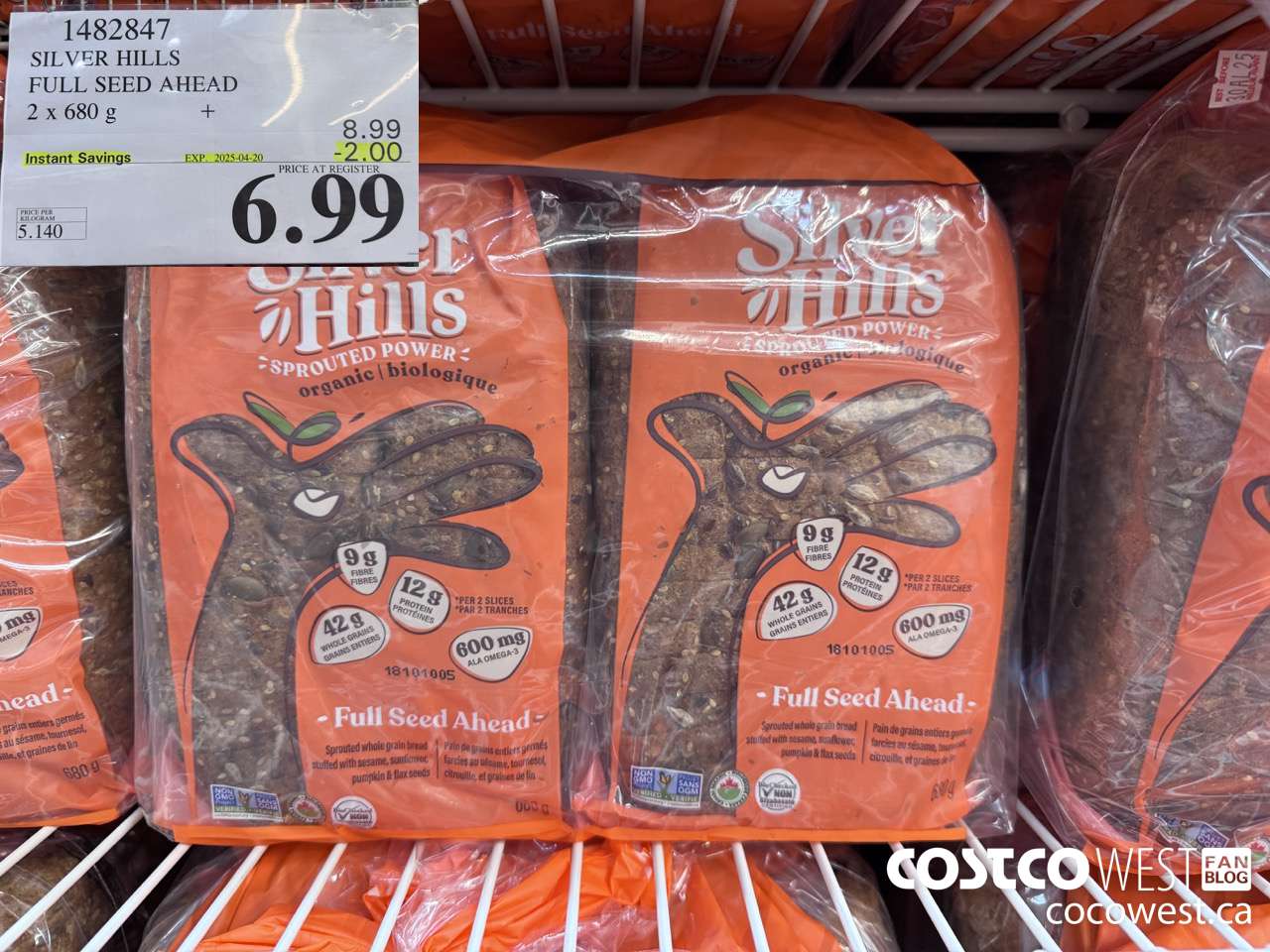 1482847 SILVER HILLS FULL SEED AHEAD 2 x 680 g ($2.00 INSTANT SAVINGS EXPIRES ON 2025-04-20) $6.99