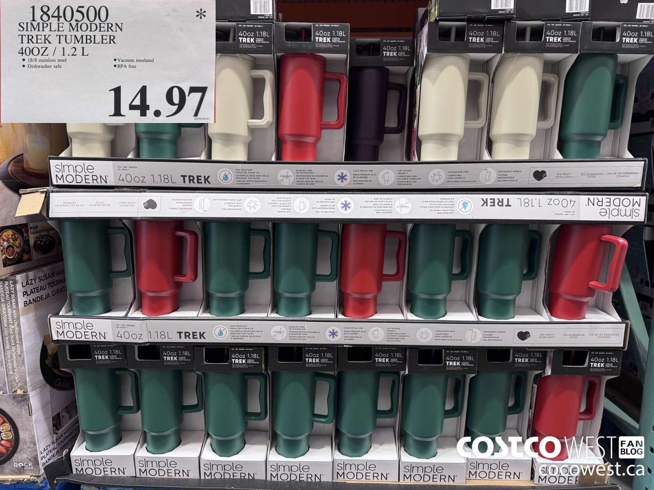 1840500 SIMPLE MODERN TREK TUMBLER 40OZ/1.2L $14.97