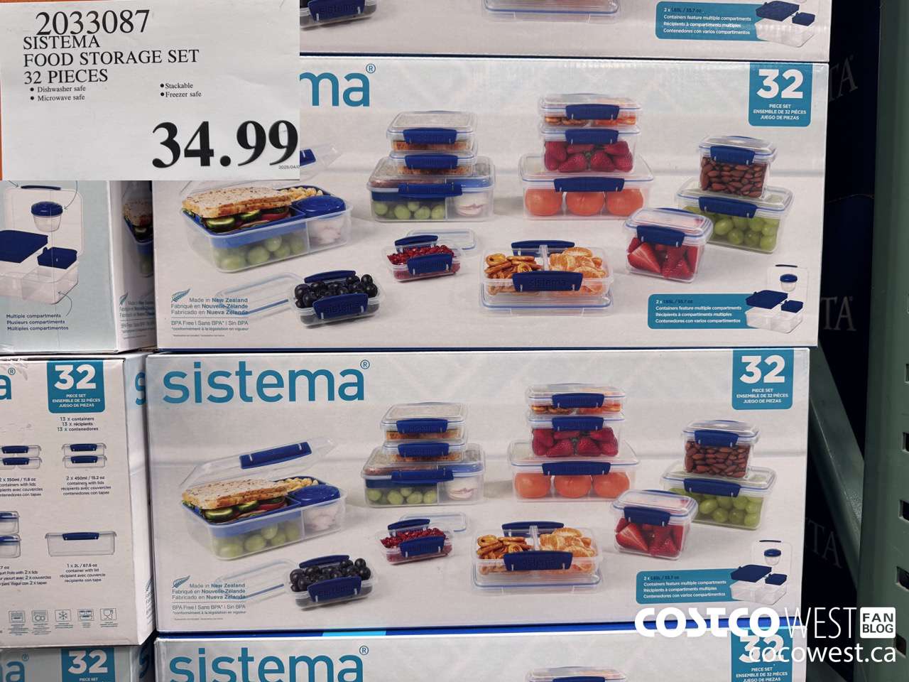 2033087 SISTEMA FOOD STORAGE SET 32 PIECES $34.99