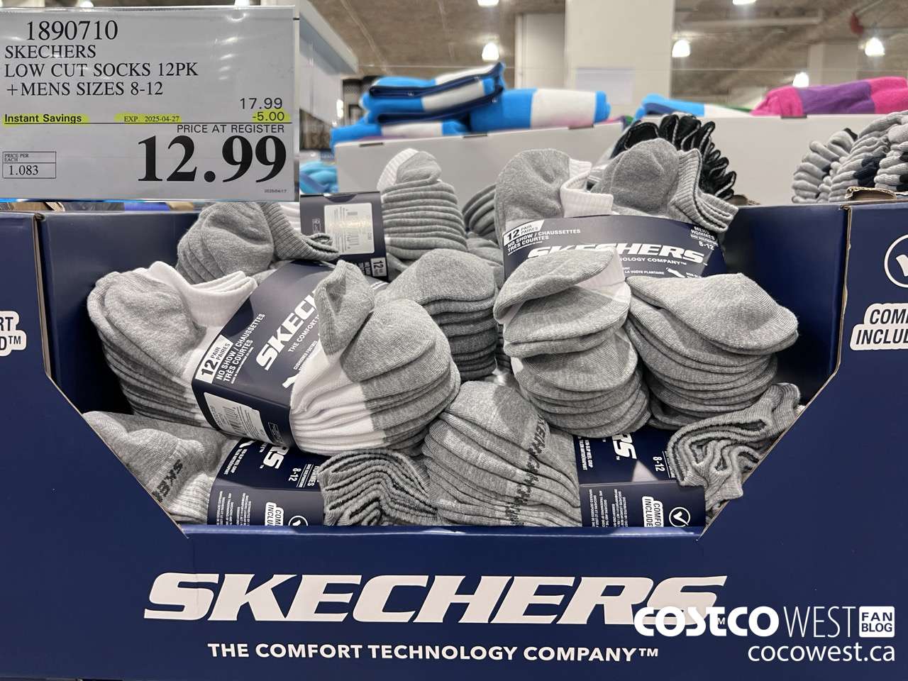 1890710 SKECHERS LOW CUT SOCKS 12PK MENS SIZES 8-12 ($5.00 INSTANT SAVINGS EXPIRES ON 2025-04-27) $12.99