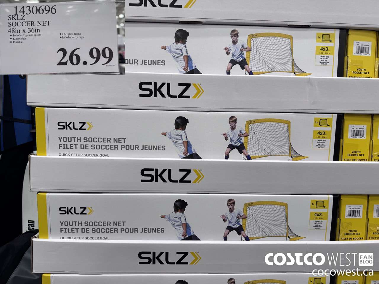 1430696 SKLZ SOCCER NET 122cm x 91cm $26.99