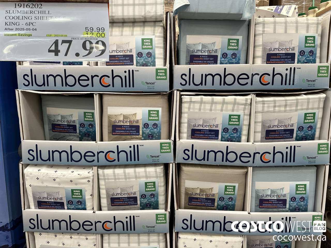 1916202 SLUMBERCHILL COOLING SHEET SET KING 6PC ($12.00 INSTANT SAVINGS EXPIRES ON 2025-05-04) $47.99