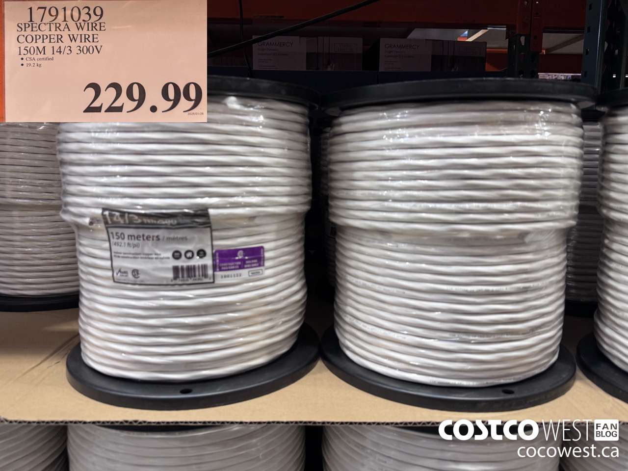1791039 SPECTRA WIRE COPPER WIRE 150M 14/3 300V $229.99