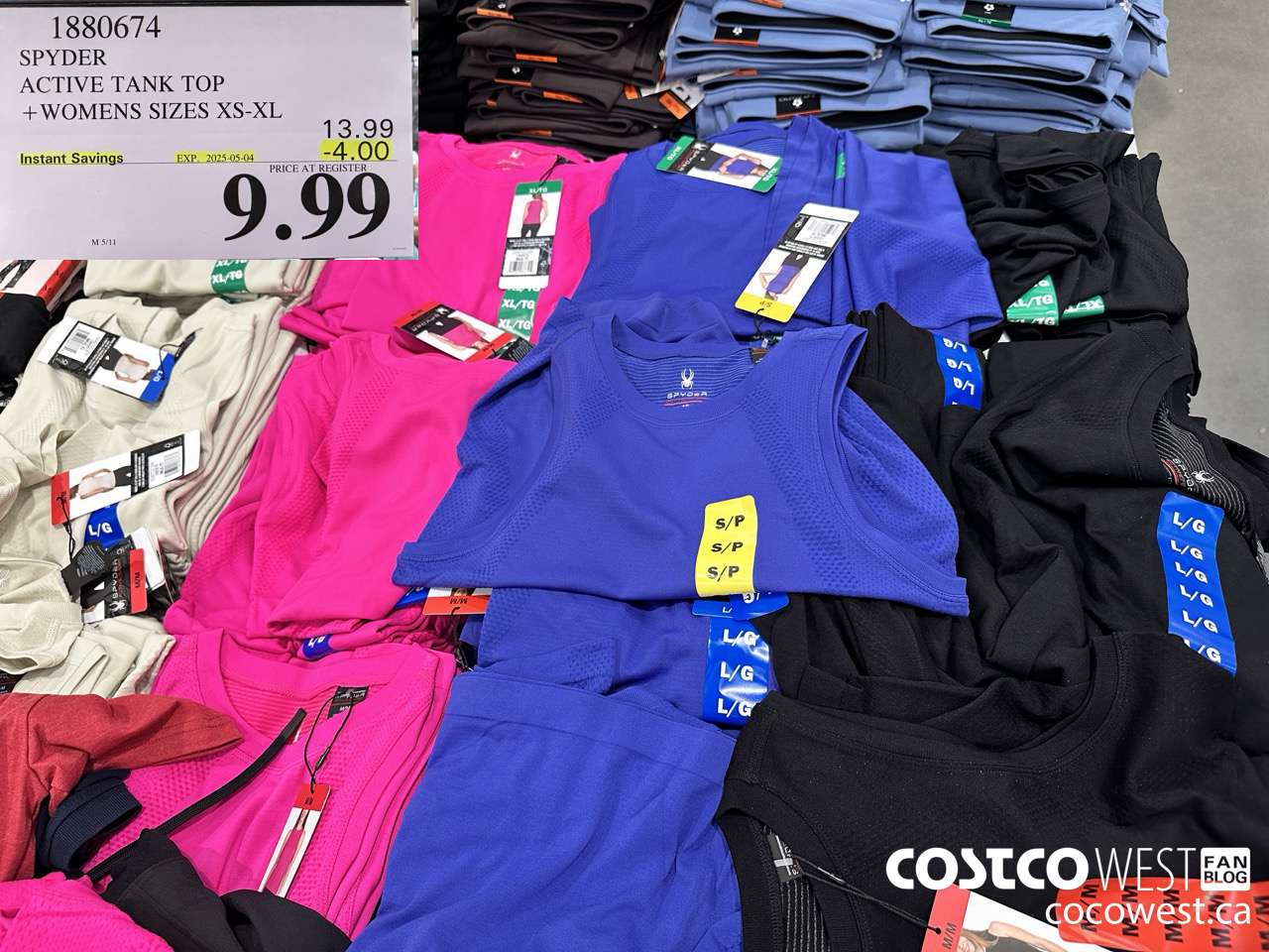 1880674 SPYDER ACTIVE TANK TOP WOMENS SIZES XS-XL ($4.00 INSTANT SAVINGS EXPIRES ON 2025-05-04) $9.99