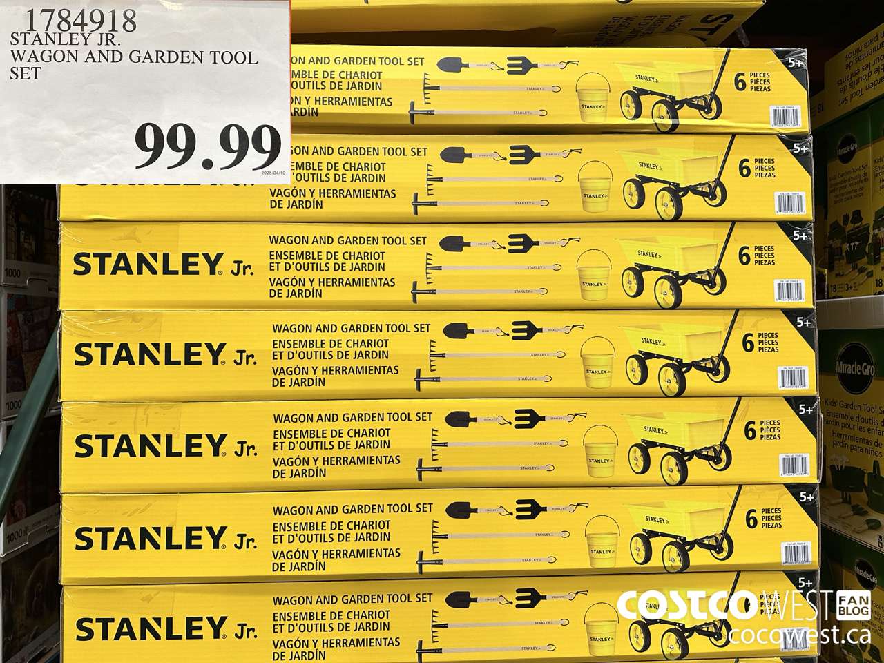 1784918 STANLEY JR. WAGON AND GARDEN TOOL SET $99.99