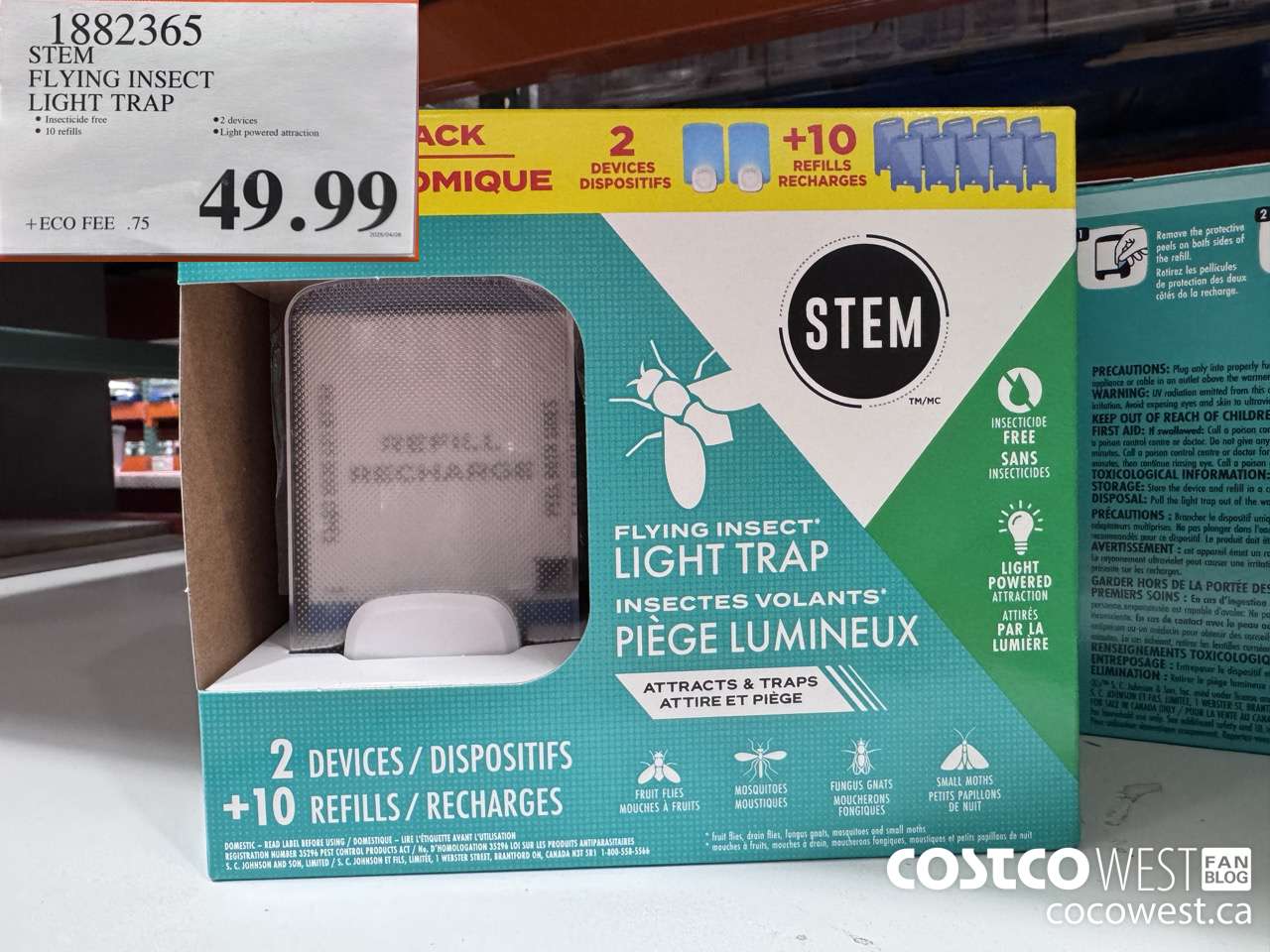 1882365 STEM FLYING INSECT LIGHT TRAP $49.99