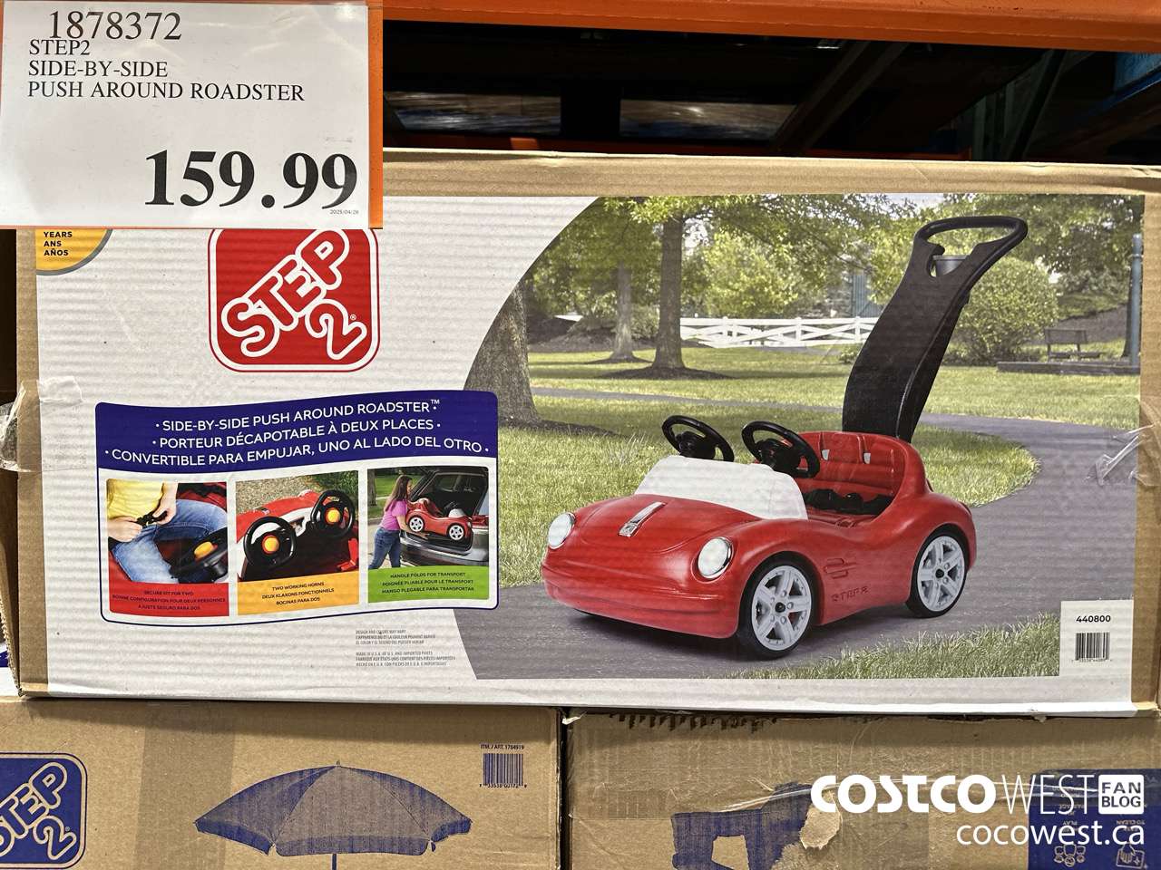 1878372 STEP2 SIDE-BY-SIDE PUSH AROUND ROADSTER $159.99