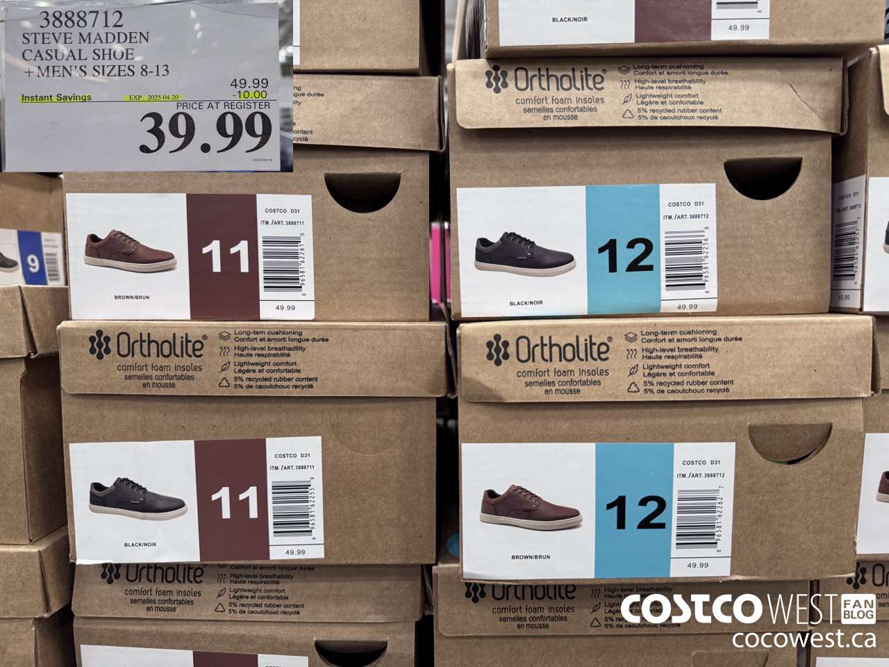 3888712 STEVE MADDEN CASUAL SHOE MEN'S SIZES 8-13 ($10.99 INSTANT SAVINGS EXPIRES ON 2025-04-20) $39.99