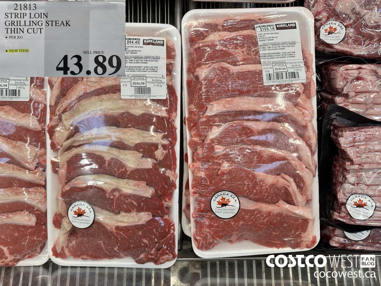 21813 STRIP LOIN GRILLING STEAK THIN CUT $43.89