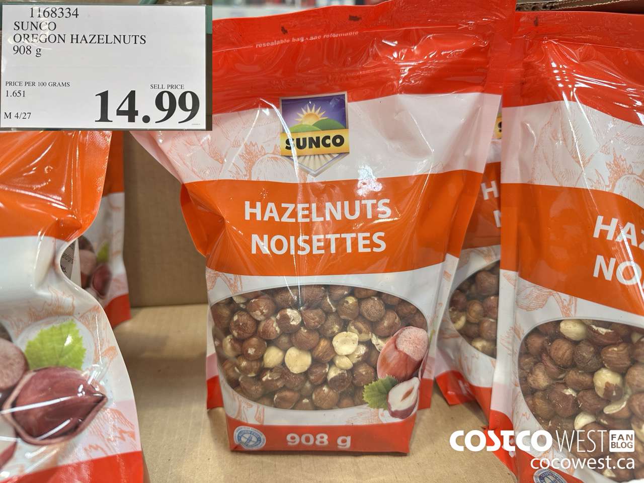 1168334 SUNCO OREGON HAZELNUTS 908 g $14.99