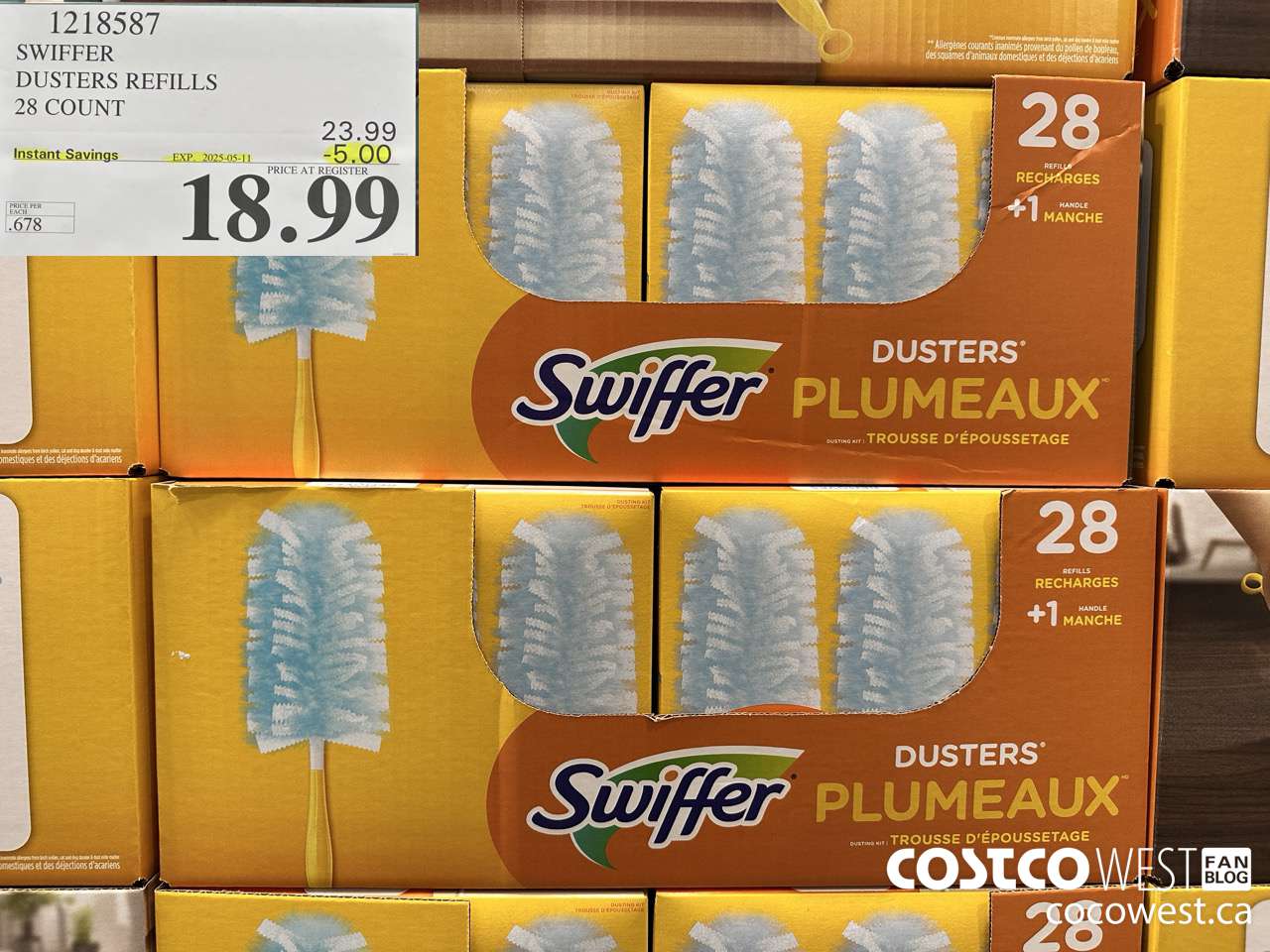 1218587 SWIFFER DUSTERS REFILLS 28 COUNT ($5.00 INSTANT SAVINGS EXPIRES ON 2025-05-11) $18.99