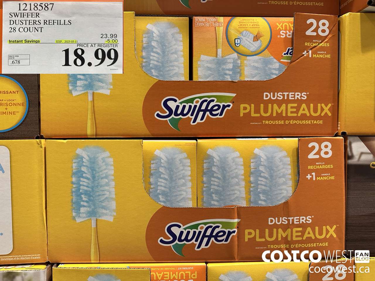 1218587 SWIFFER DUSTERS REFILLS 28 COUNT ($5.00 INSTANT SAVINGS EXPIRES ON 2025-05-11) $18.99