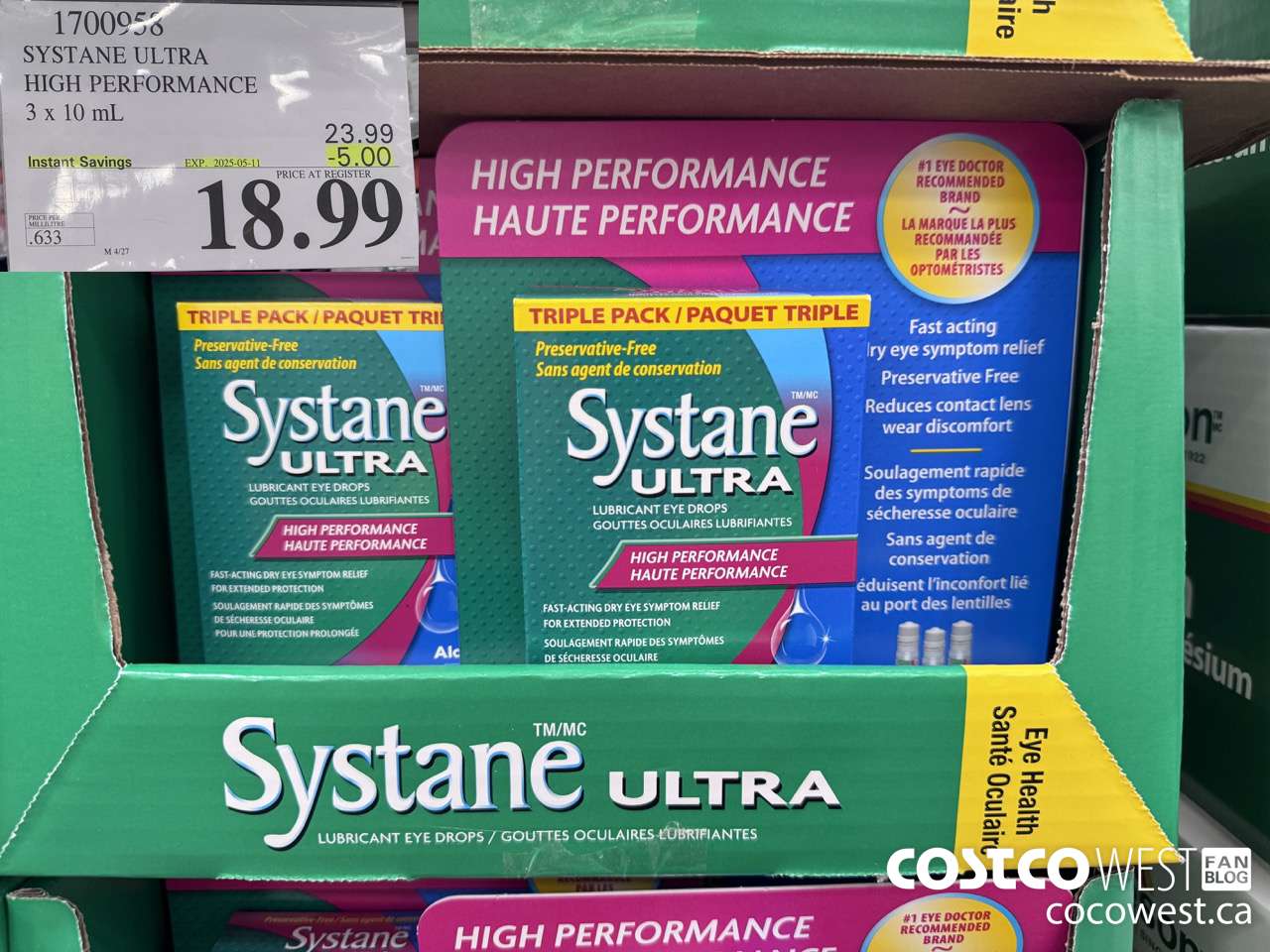 1700958 SYSTANE ULTRA PRESERVATIVE FREE 3 X 10 ML ($5.00 INSTANT SAVINGS EXPIRES ON 2025-05-11) $18.99