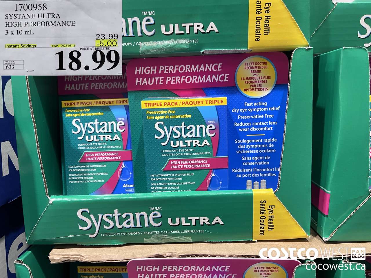 1700958 SYSTANE ULTRA PRESERVATIVE FREE 3 X 10 ML ($5.00 INSTANT SAVINGS EXPIRES ON 2025-05-11) $18.99