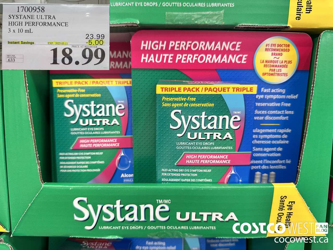 1700958 SYSTANE ULTRA PRESERVATIVE FREE 3 X 10 ML ($5.00 INSTANT SAVINGS EXPIRES ON 2025-05-11) $18.99