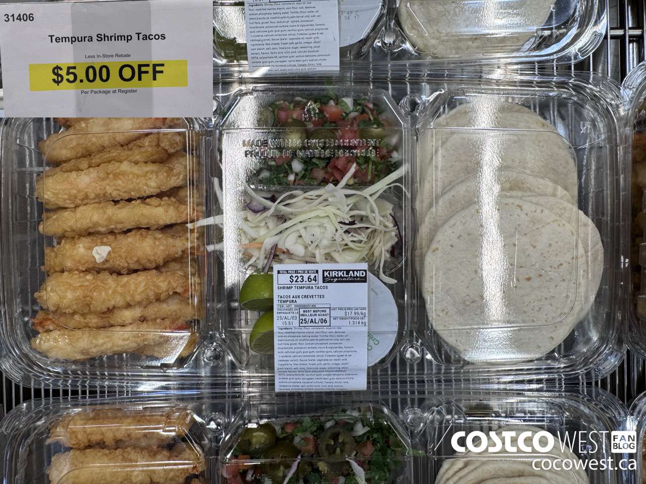 31406 TEMPURA SHRIMP TACOS ($5.00 INSTANT SAVINGS)