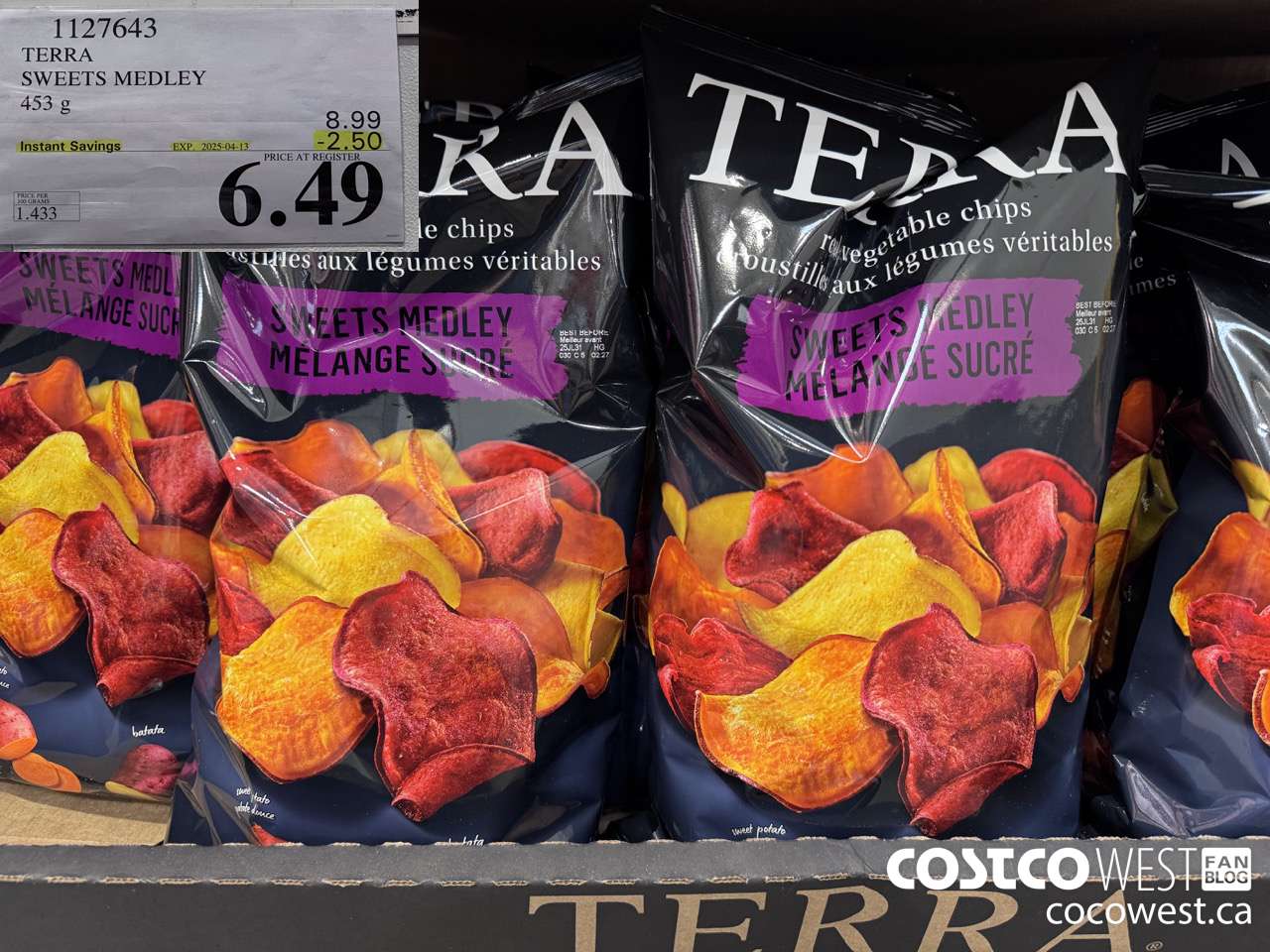 1127643 TERRA SWEETS MEDLEY 453 g ($2.50 INSTANT SAVINGS EXPIRES ON 2025-04-13) $6.49