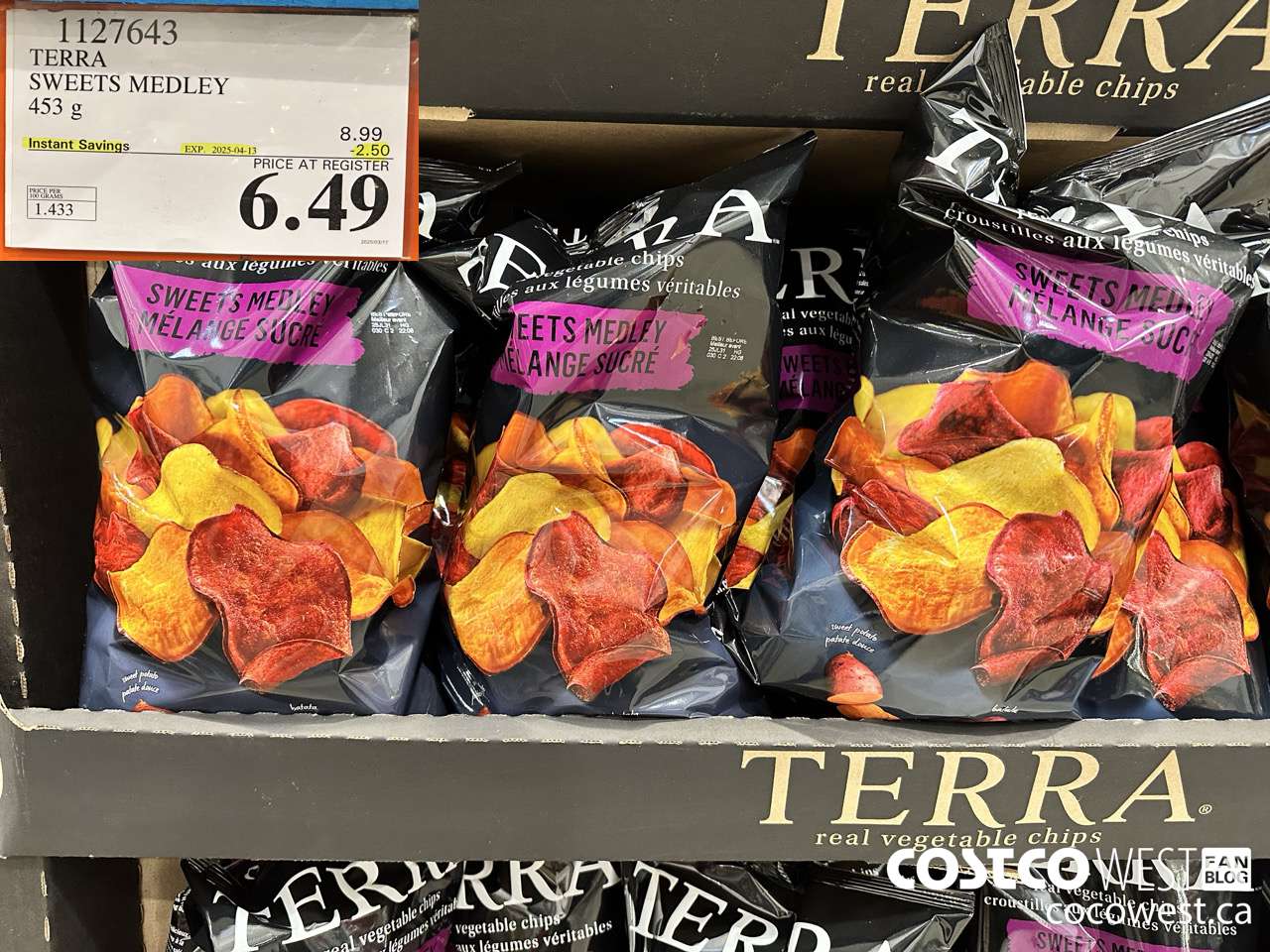1127643 TERRA SWEETS MEDLEY 453 g ($2.50 INSTANT SAVINGS EXPIRES ON 2025-04-13) $6.49