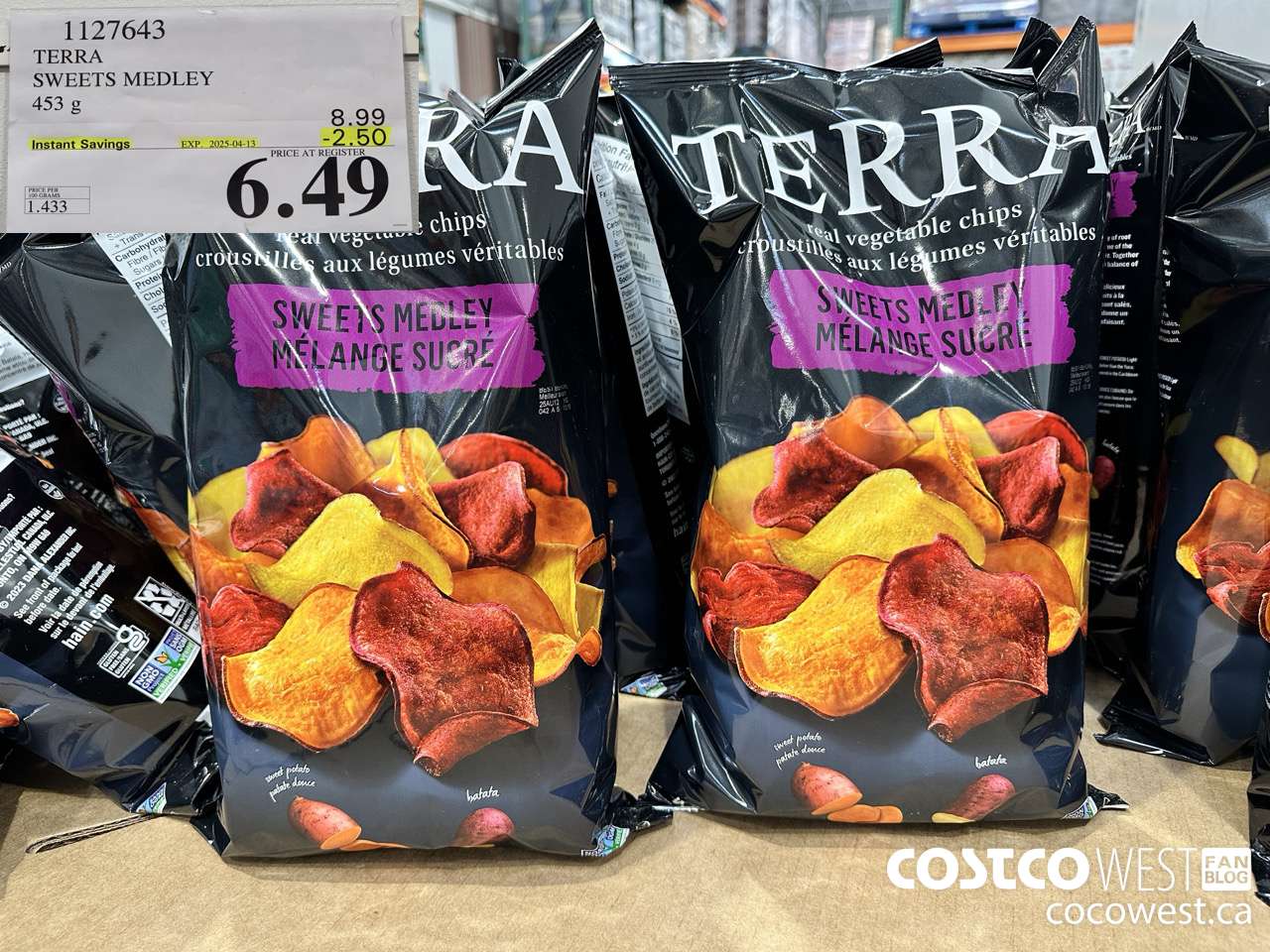 1127643 TERRA SWEETS MEDLEY 453 g ($2.50 INSTANT SAVINGS EXPIRES ON 2025-04-13) $6.49