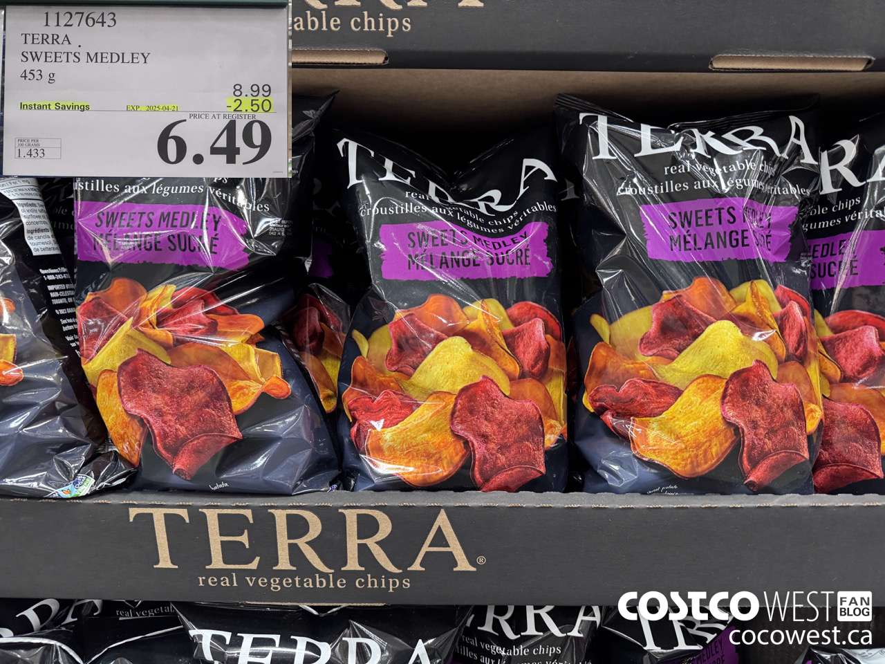 1127643 TERRA SWEETS MEDLEY 453 g ($2.50 INSTANT SAVINGS EXPIRES ON 2025-04-21) $6.49