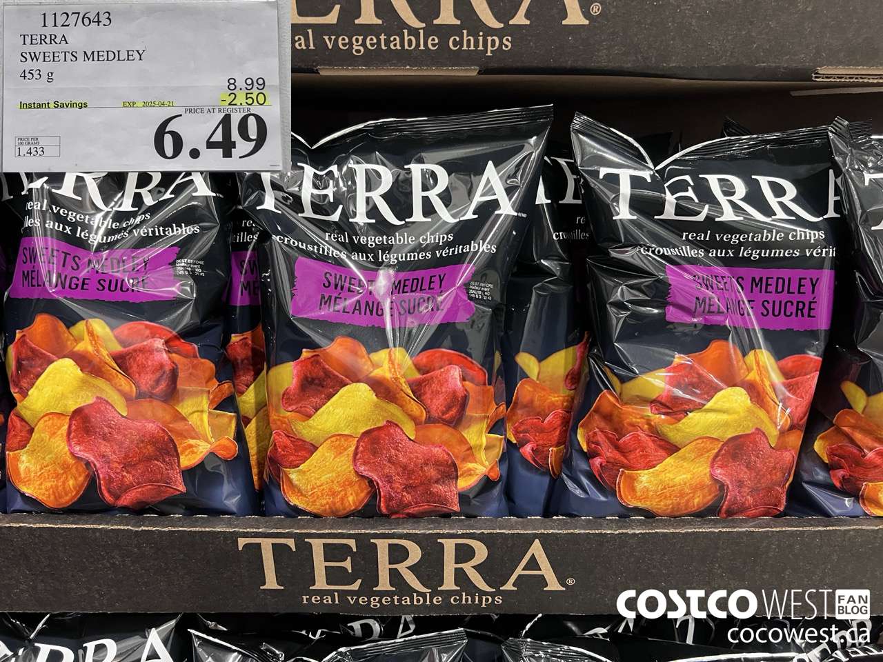 1127643 TERRA SWEETS MEDLEY 453 g ($2.50 INSTANT SAVINGS EXPIRES ON 2025-04-21) $6.49