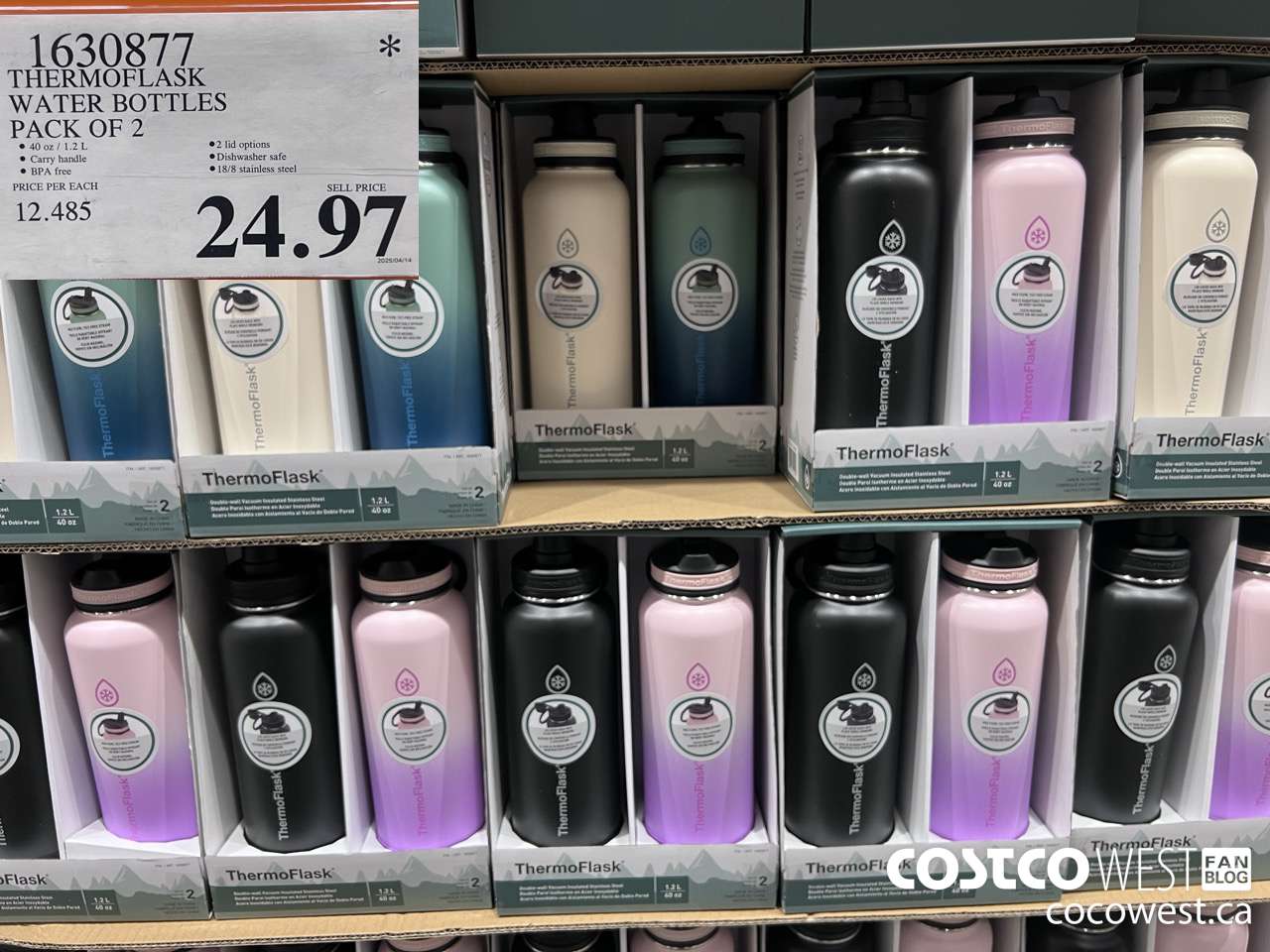 1630877 THERMOFLASK WATER BOTTLES PACK OF 2 $24.97