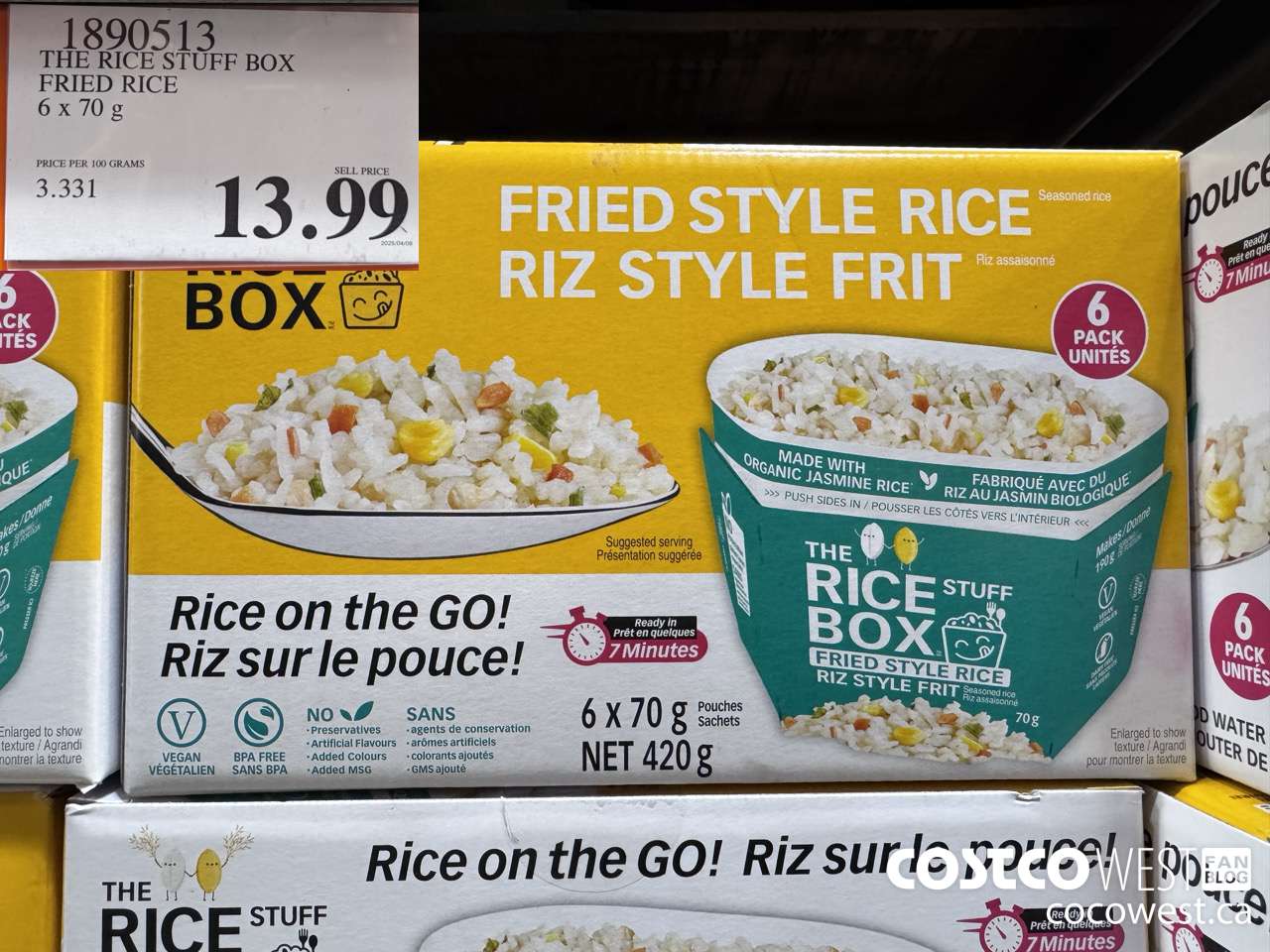 1890513 THE RICE STUFF BOX FRIED RICE 6 X 70G $13.99