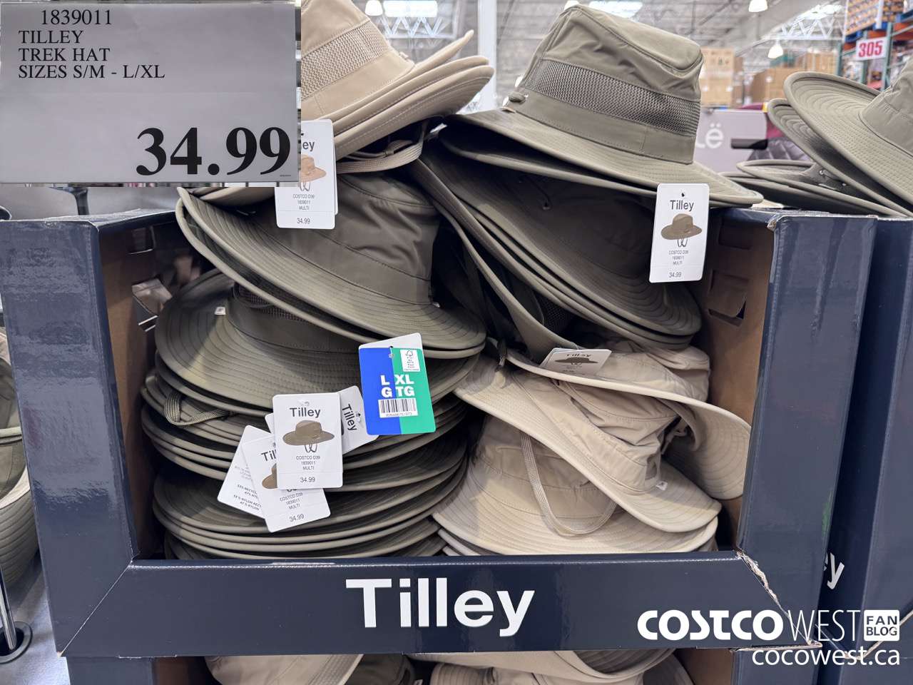 1839011 TILLEY TREK HAT SIZES S/M-L/XL $34.99