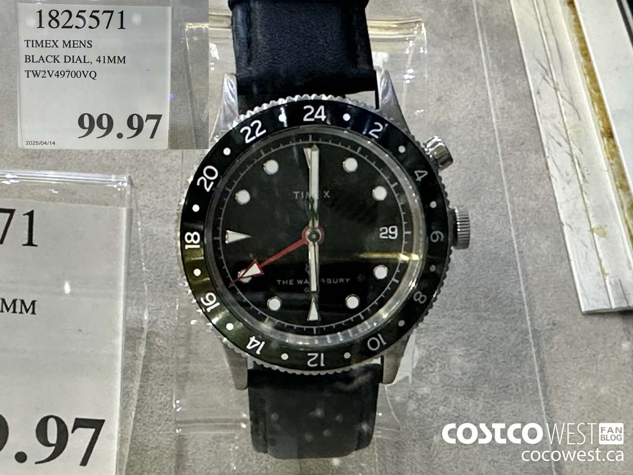 1825571 TIMEX MENS BLACK DIAL 41MM TW2V49700VQ $99.97