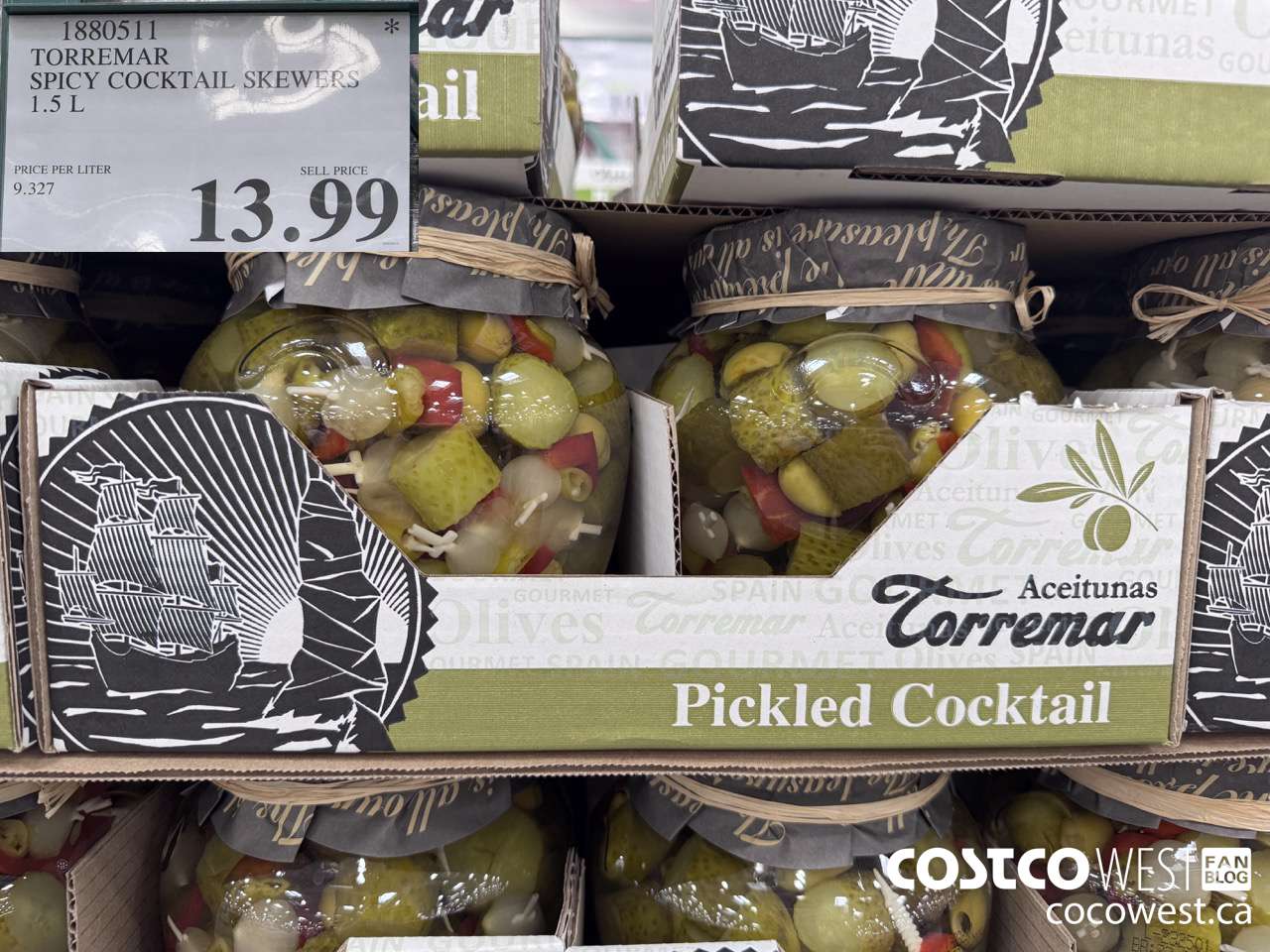 1880511 TORREMAR SPICY COCKTAIL SKEWERS 1.5L $13.99