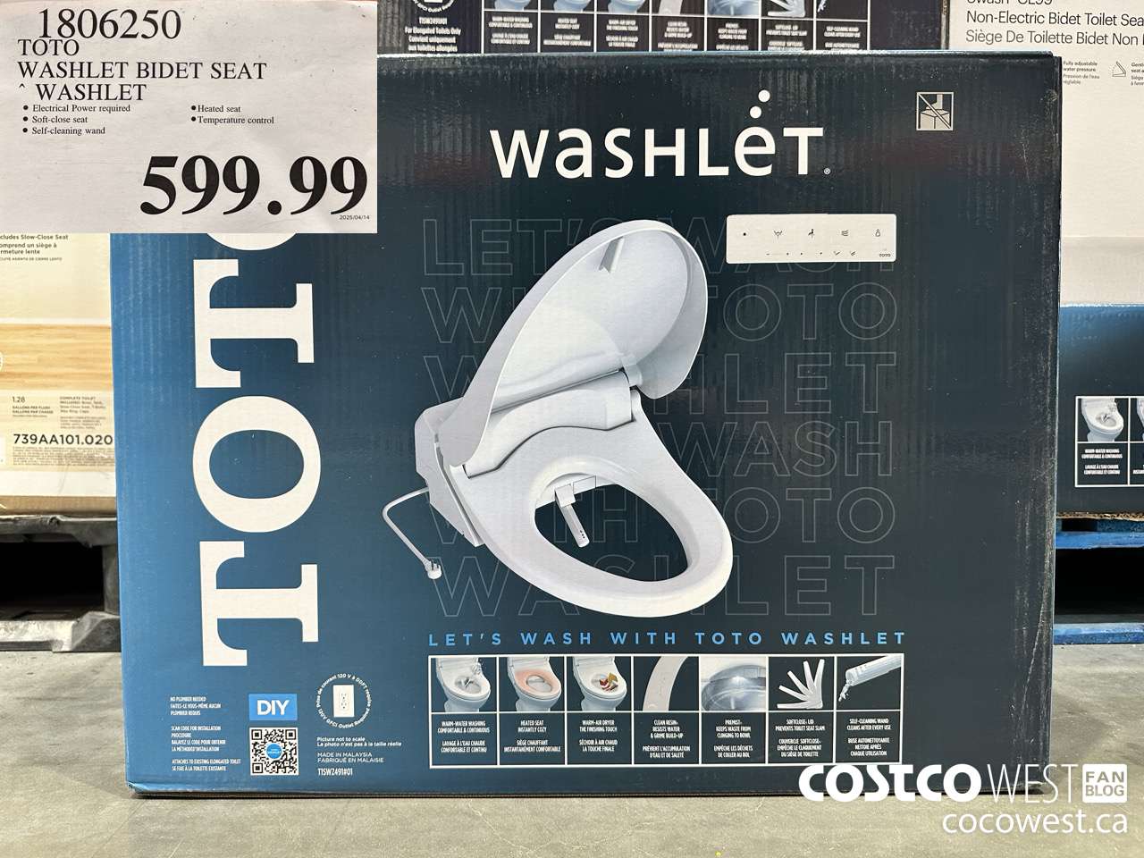 1806250 TOTO WASHLET BIDET SEAT WASHLET $599.99