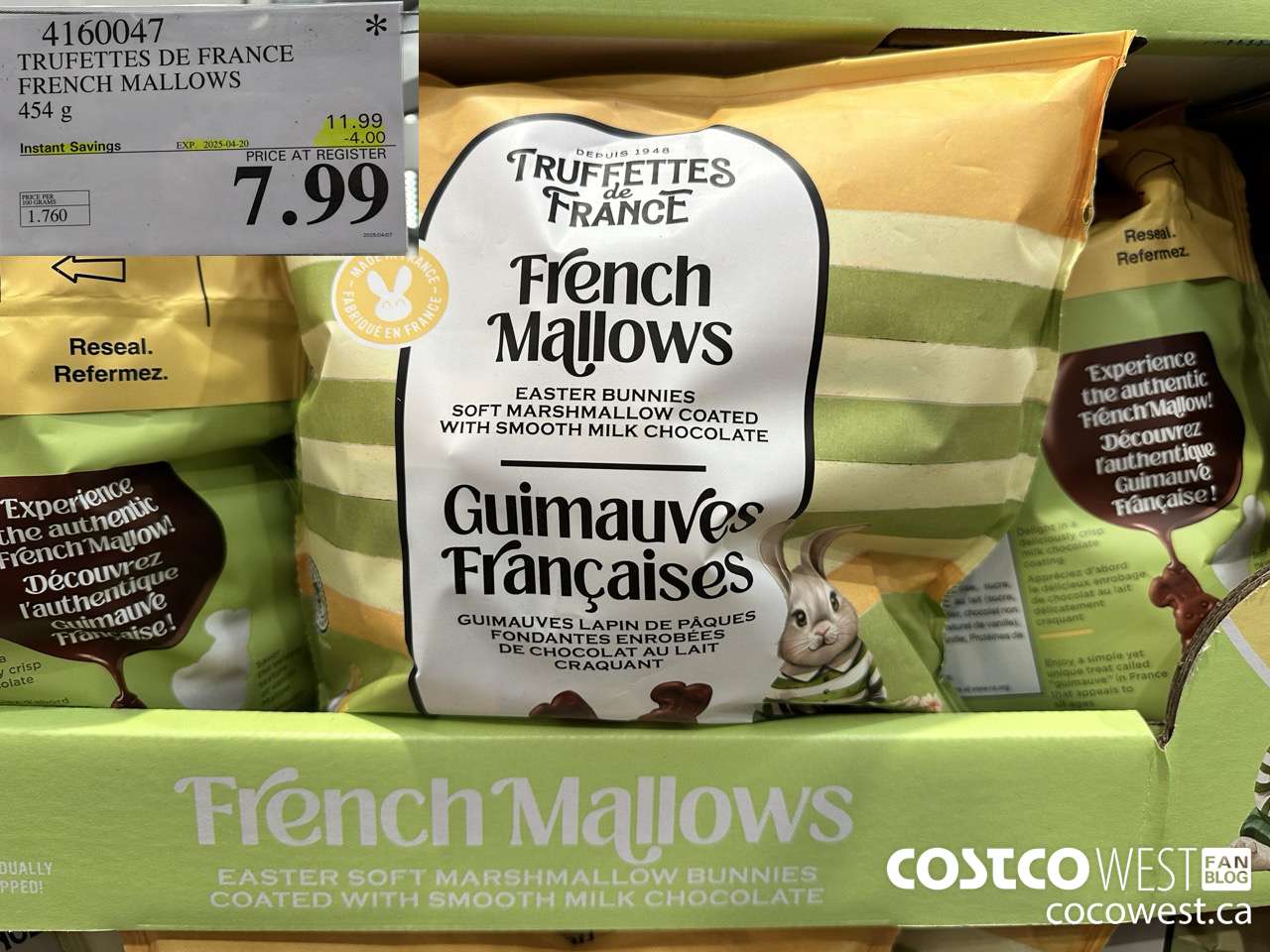 4160047 TRUFETTES DE FRANCE FRENCH MALLOWS 454G ($4.00 INSTANT SAVINGS EXPIRES ON 2025-04-20) $7.99