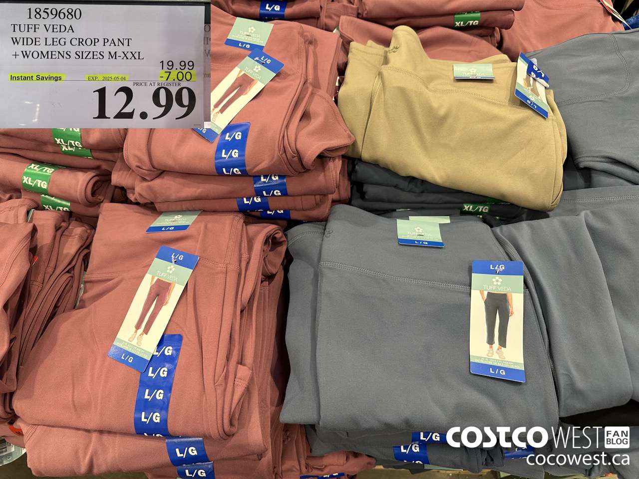 1859680 TUFF VEDA WIDE LEG CROP PANT LADIES SIZES M-XXL ($7.00 INSTANT SAVINGS EXPIRES ON 2025-05-04) $12.99