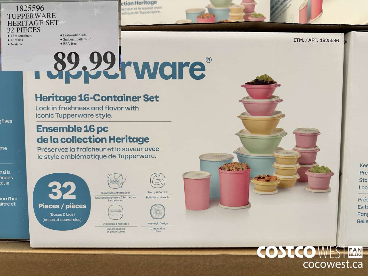 1825596 TUPPERWARE 32-PIECE HERITAGE FOOD STORAGE SET $89.99