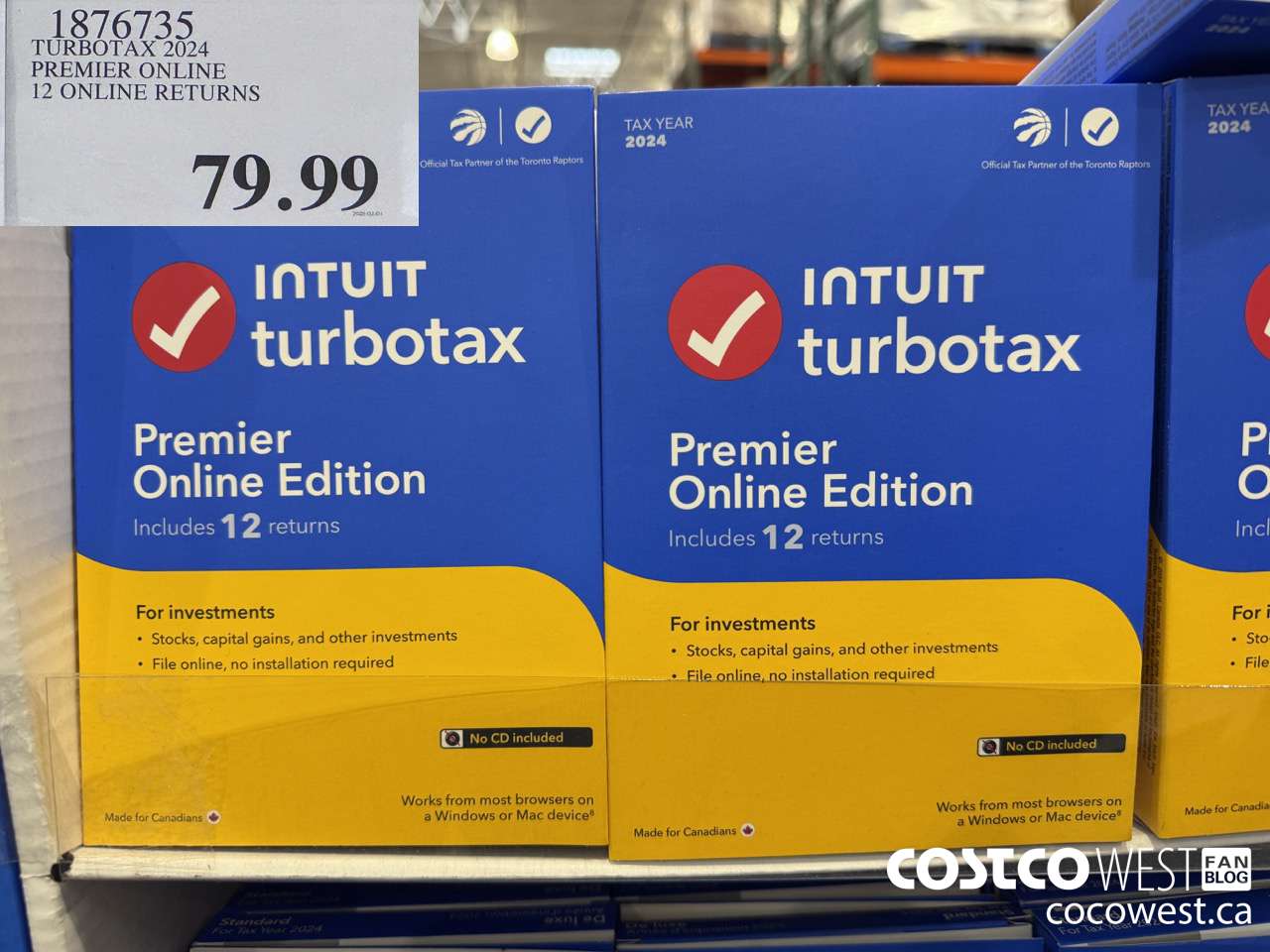 1876735 TURBOTAX 2024 PREMIER ONLINE 12 ONLINE RETURNS $79.99