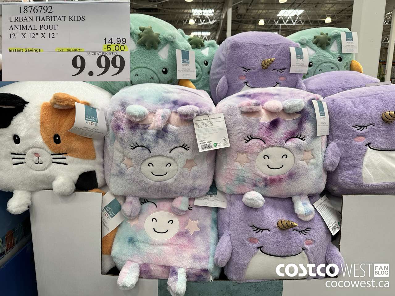 1876792 URBAN HABITAT KIDS ANIMAL POUF 12