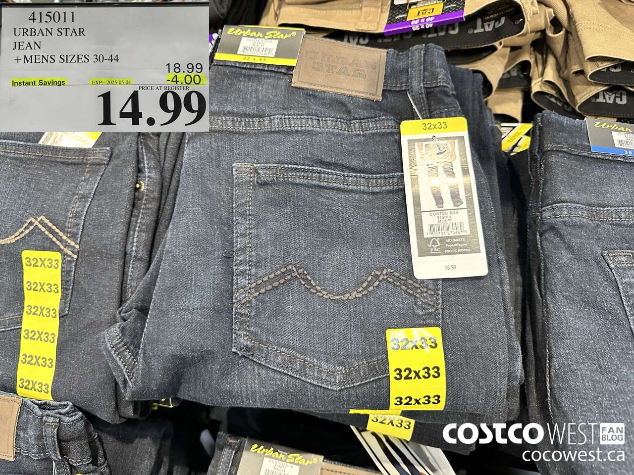 415011 URBAN STAR JEAN MENS SIZES 30-44 ($4.00 INSTANT SAVINGS EXPIRES ON 2025-05-04) $14.99