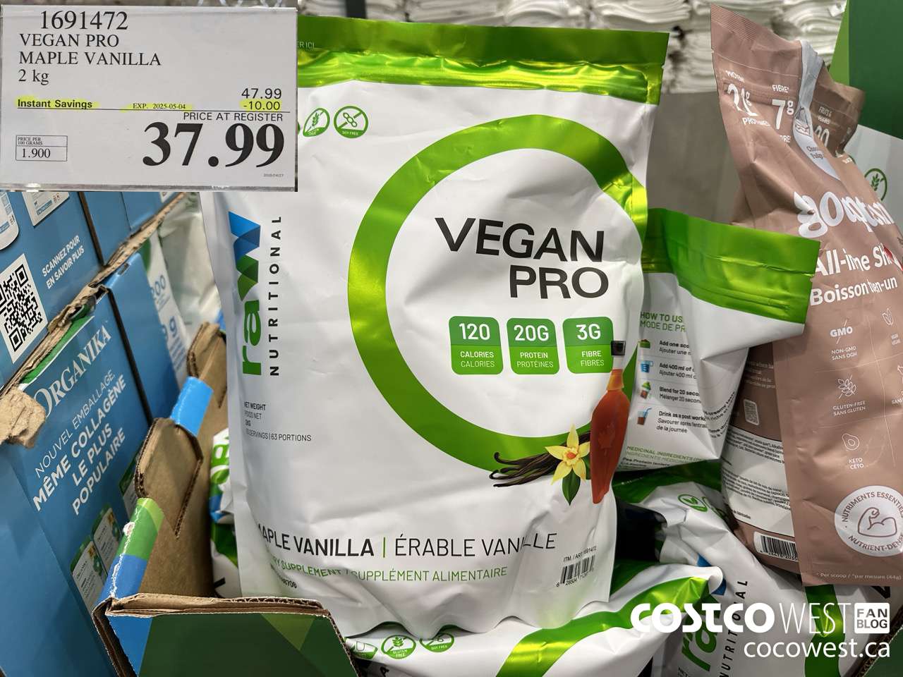 1691472 VEGAN PRO MAPLE VANILLA 2 KG ($10.00 INSTANT SAVINGS EXPIRES ON 2025-05-04) $37.99