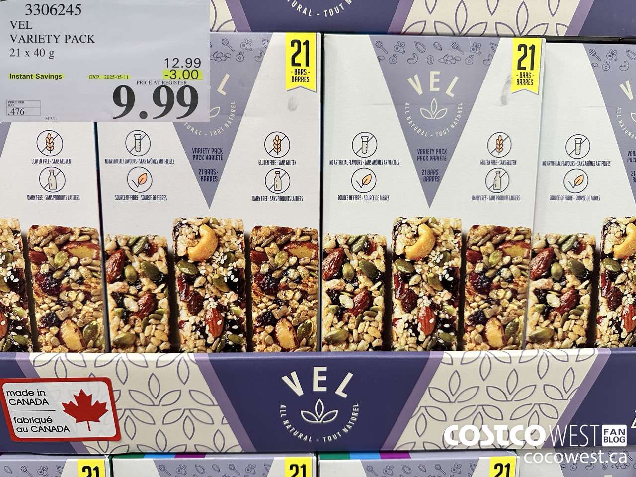 3306245 VEL VARIETY PACK 21 X 40G ($3.00 INSTANT SAVINGS EXPIRES ON 2025-05-11) $9.99