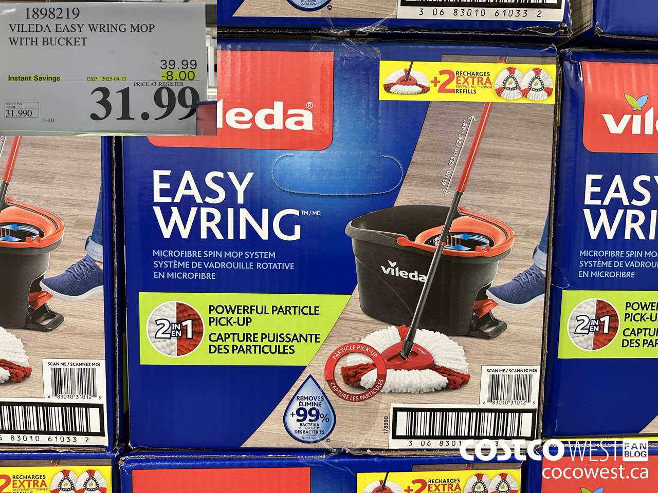 1898219 VILEDA EASY WRING MOP WITH BUCKET ($8.00 INSTANT SAVINGS EXPIRES ON 2025-04-13) $31.99